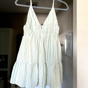 Urban Outfitters Blue and White Stripped Mini Dress